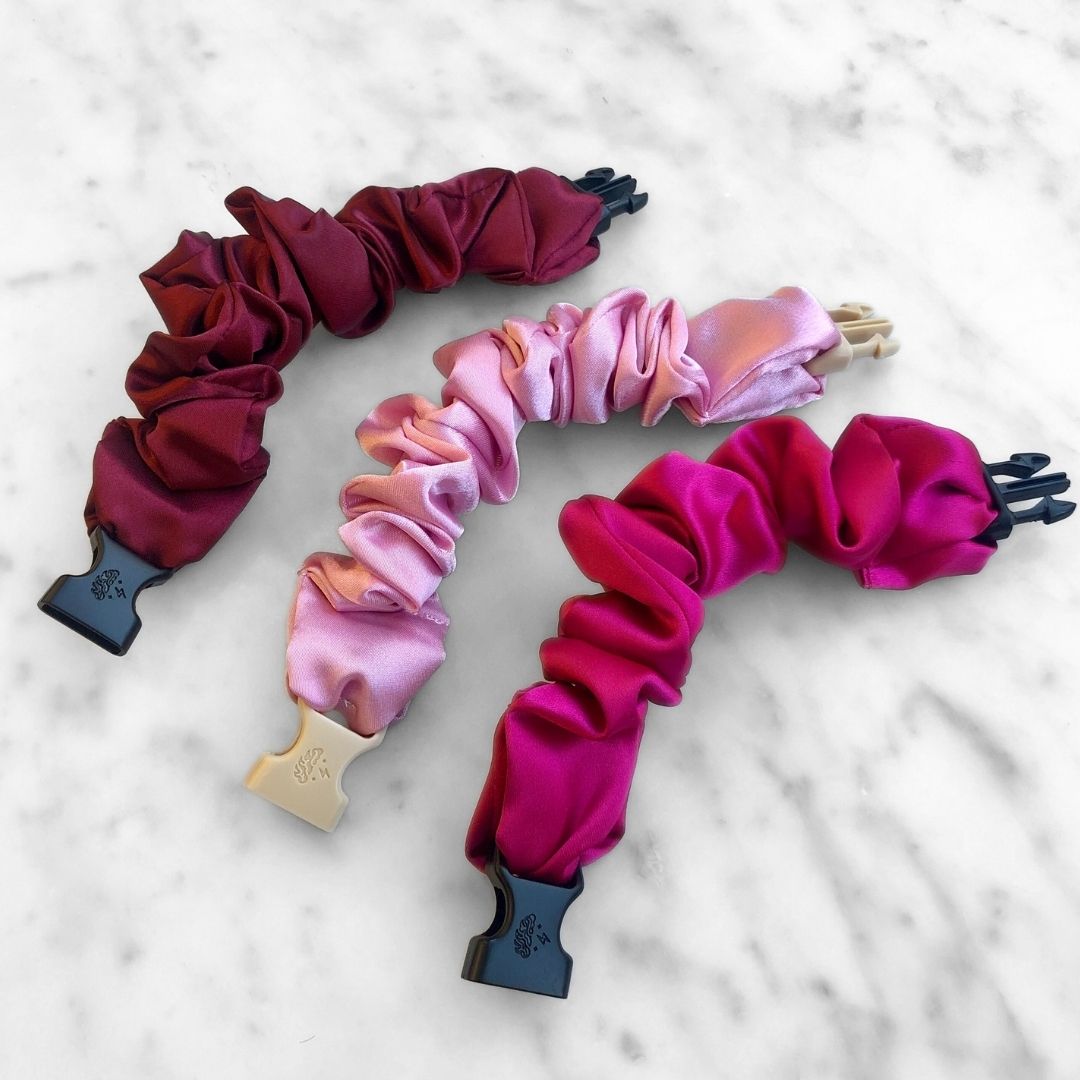 Valentine's Day Gift Set Bundle - 3-Pack Buckle Scrunchies - No Snagging, No Tangles