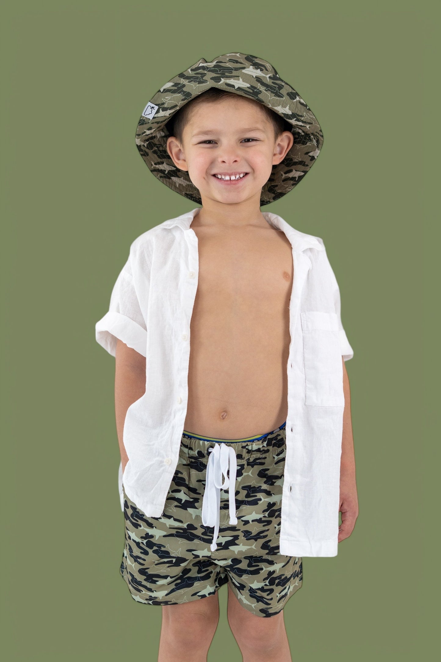 CAMO SHARK BOY'S DREAM SWIM TRUNKS