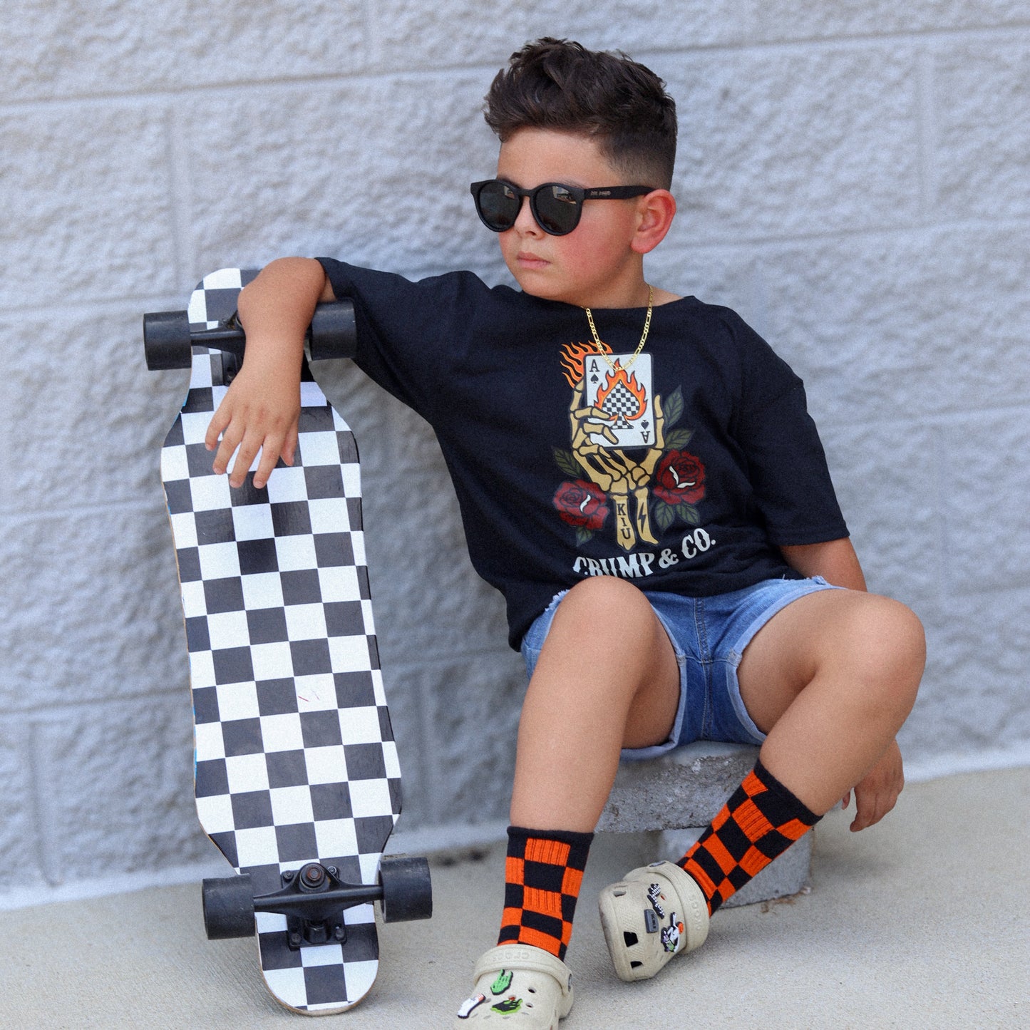 Orange and Black Check