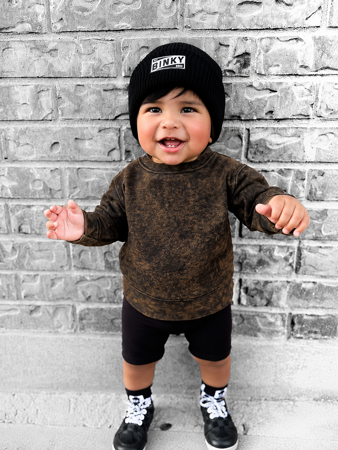 Acid Wash Chocolate Crewneck