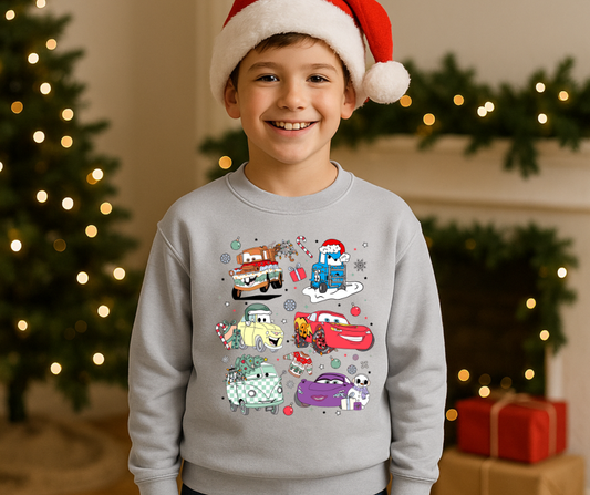 Christmas Cars Crewneck- KIDS