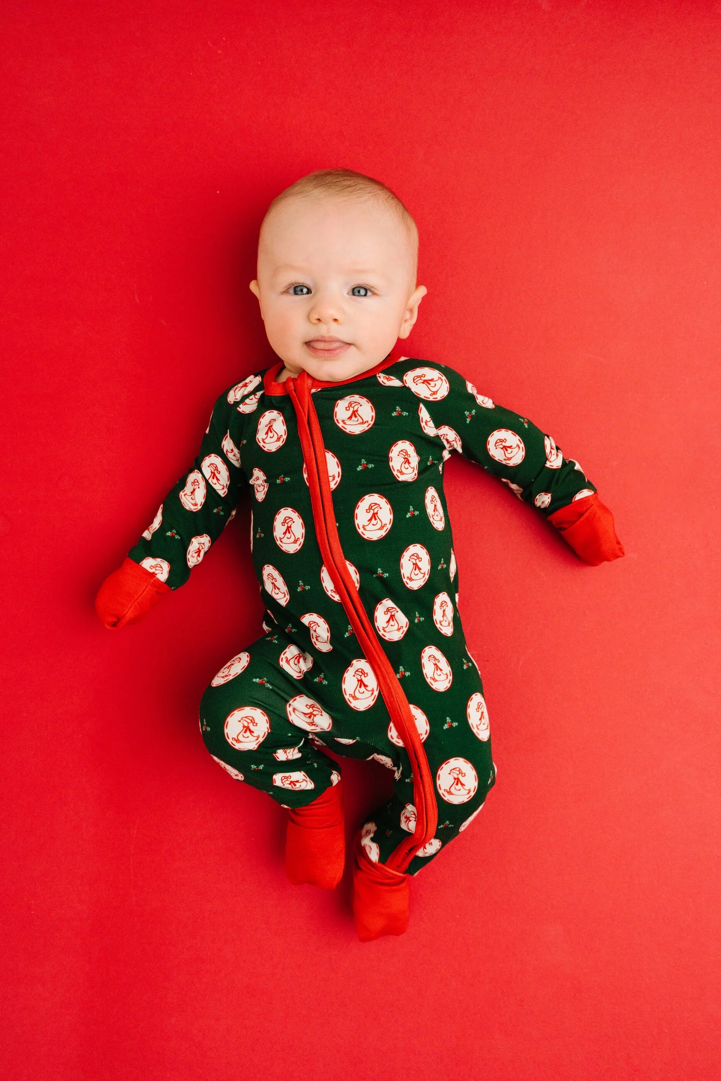 Little One Shop: Christmas Goose Bamboo Zippy Romper