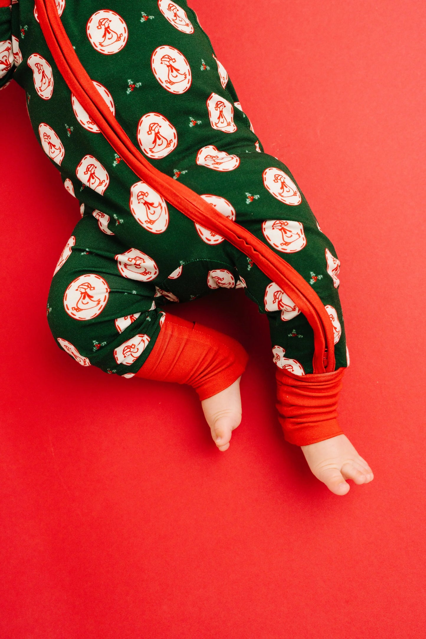 Little One Shop: Christmas Goose Bamboo Zippy Romper