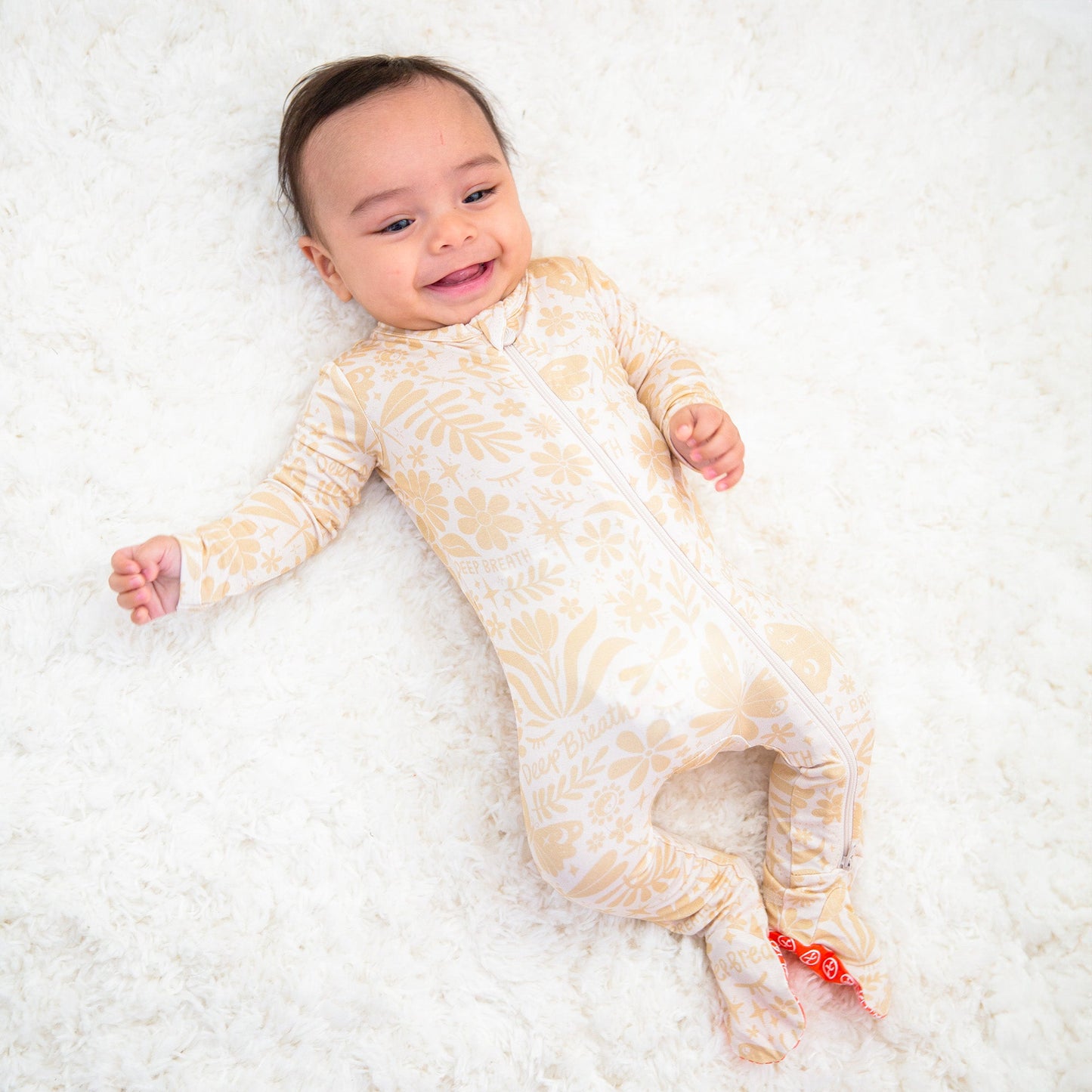The Second-Skin Footie | Om Baby (Beige) | "Deep Breath"