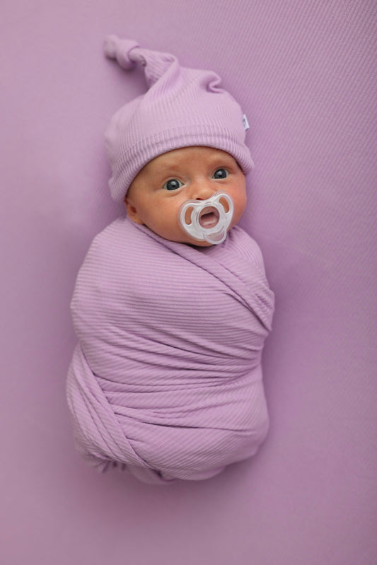 AMETHYST RIB DREAM SWADDLE & BEANIE