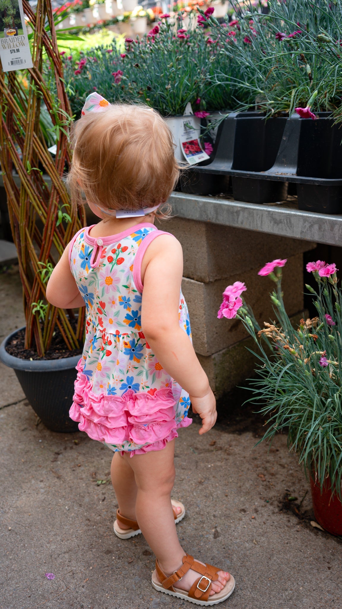 Strawberry Fields Floral Ruffle Romper
