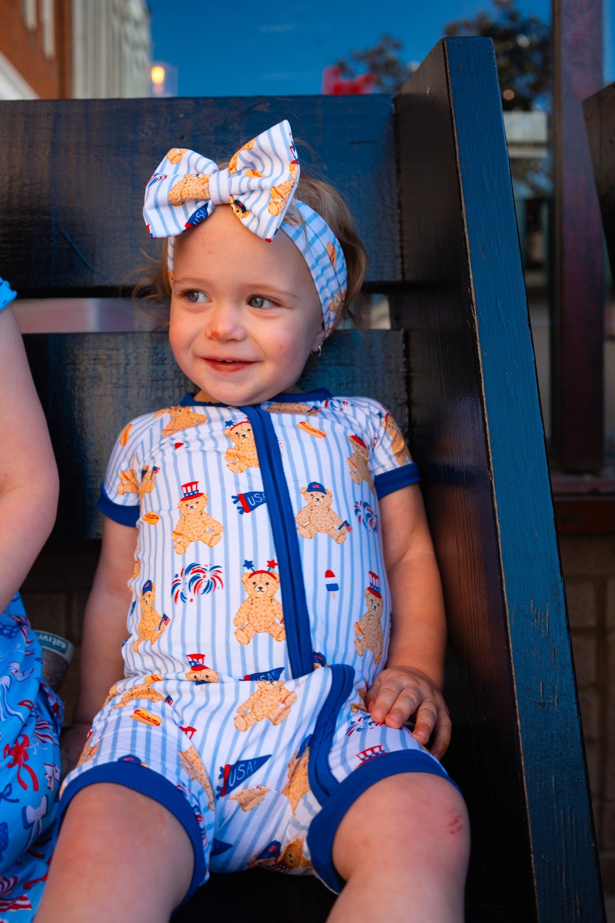 Fourth of July Bear Luxe Bow "All American Teddy"