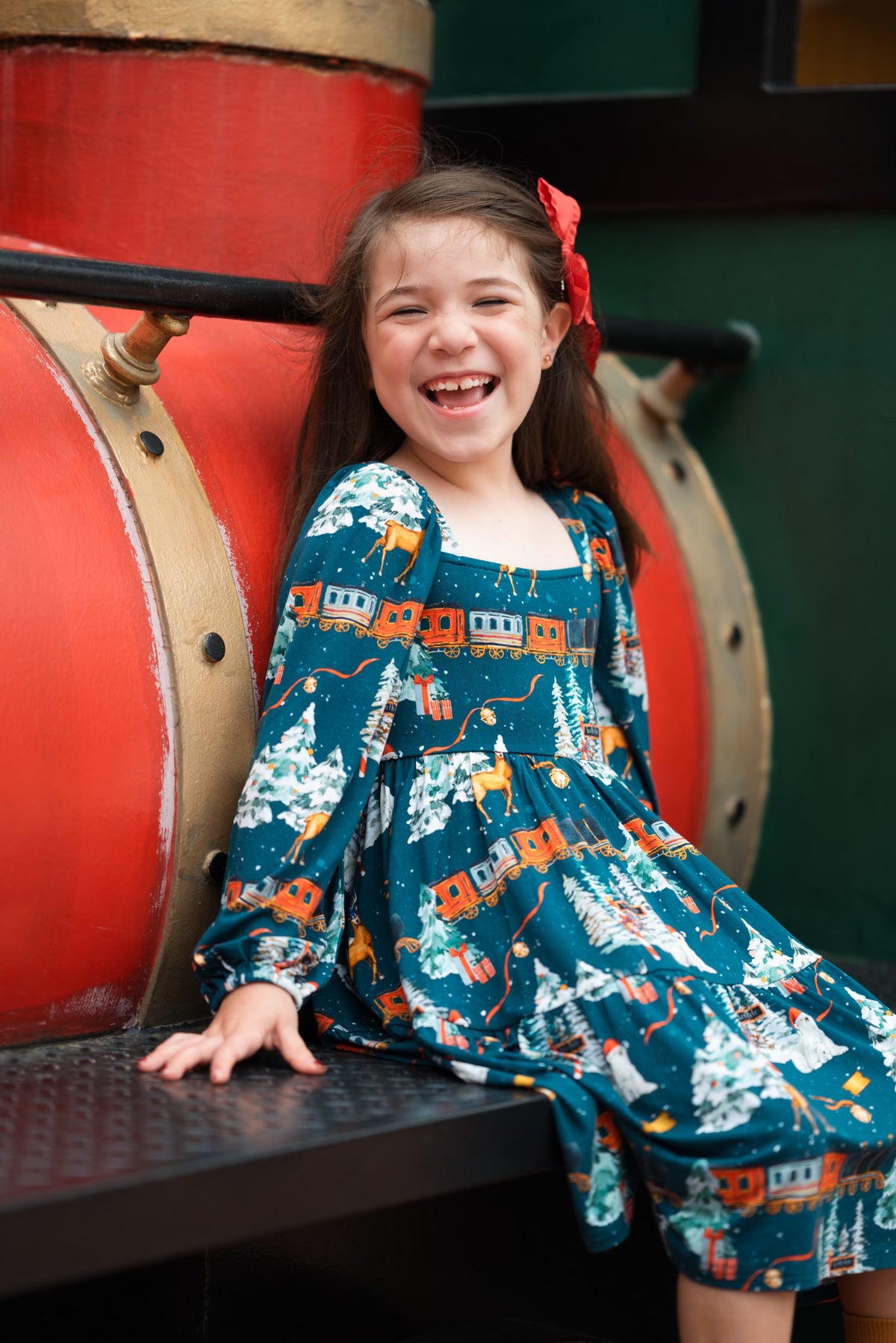 North Pole Express Twirl Dress
