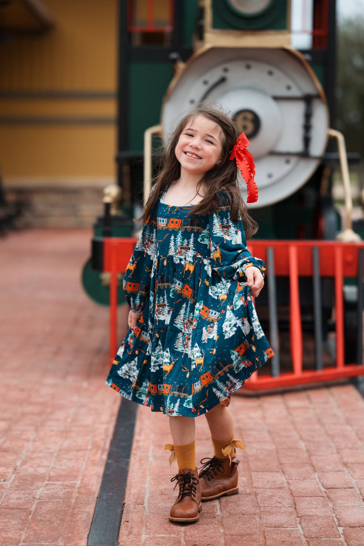 North Pole Express Twirl Dress