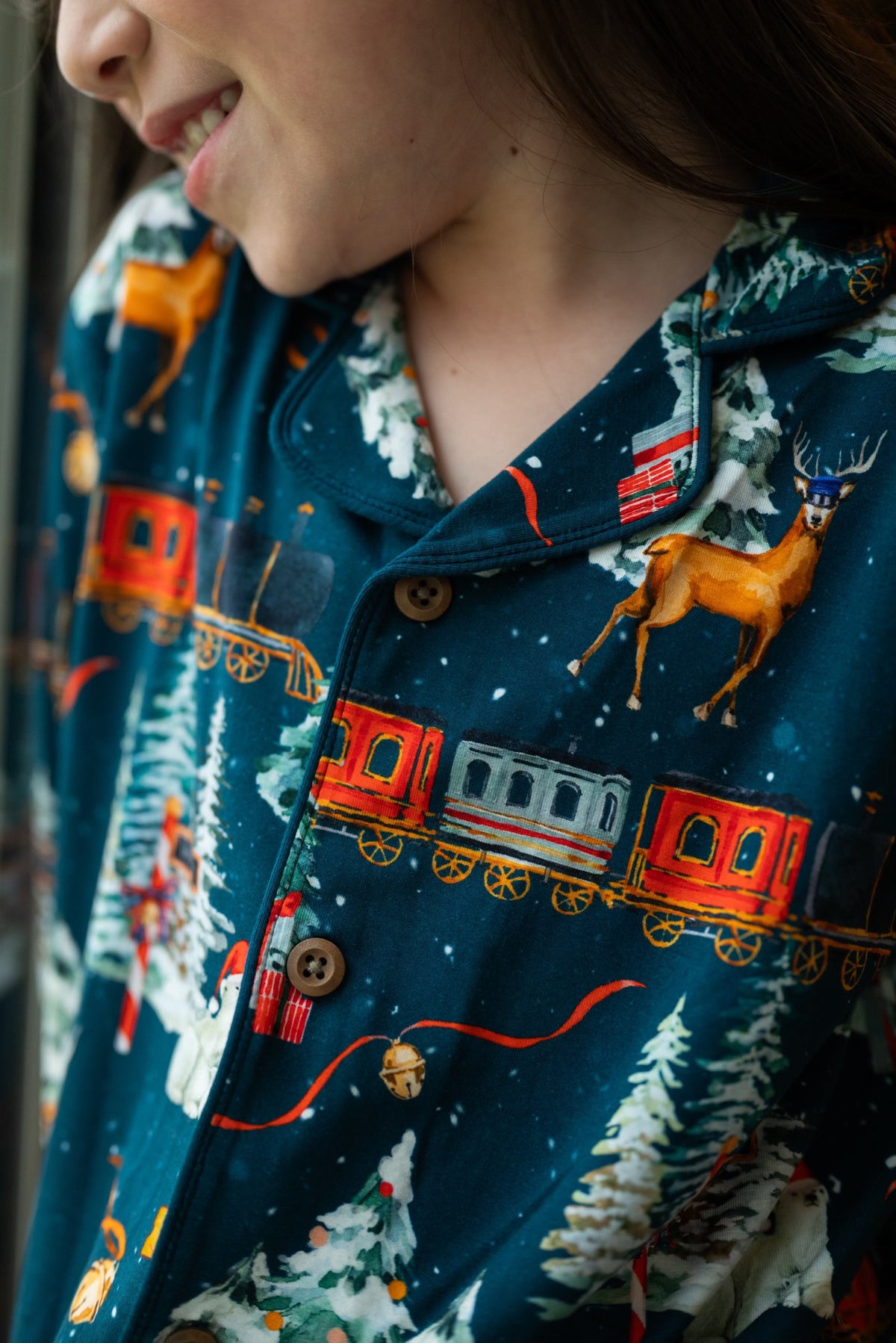 North Pole Express Traditional Button-Downs
