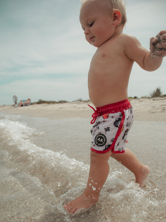 All gas retro hybrid swim-RED RTS