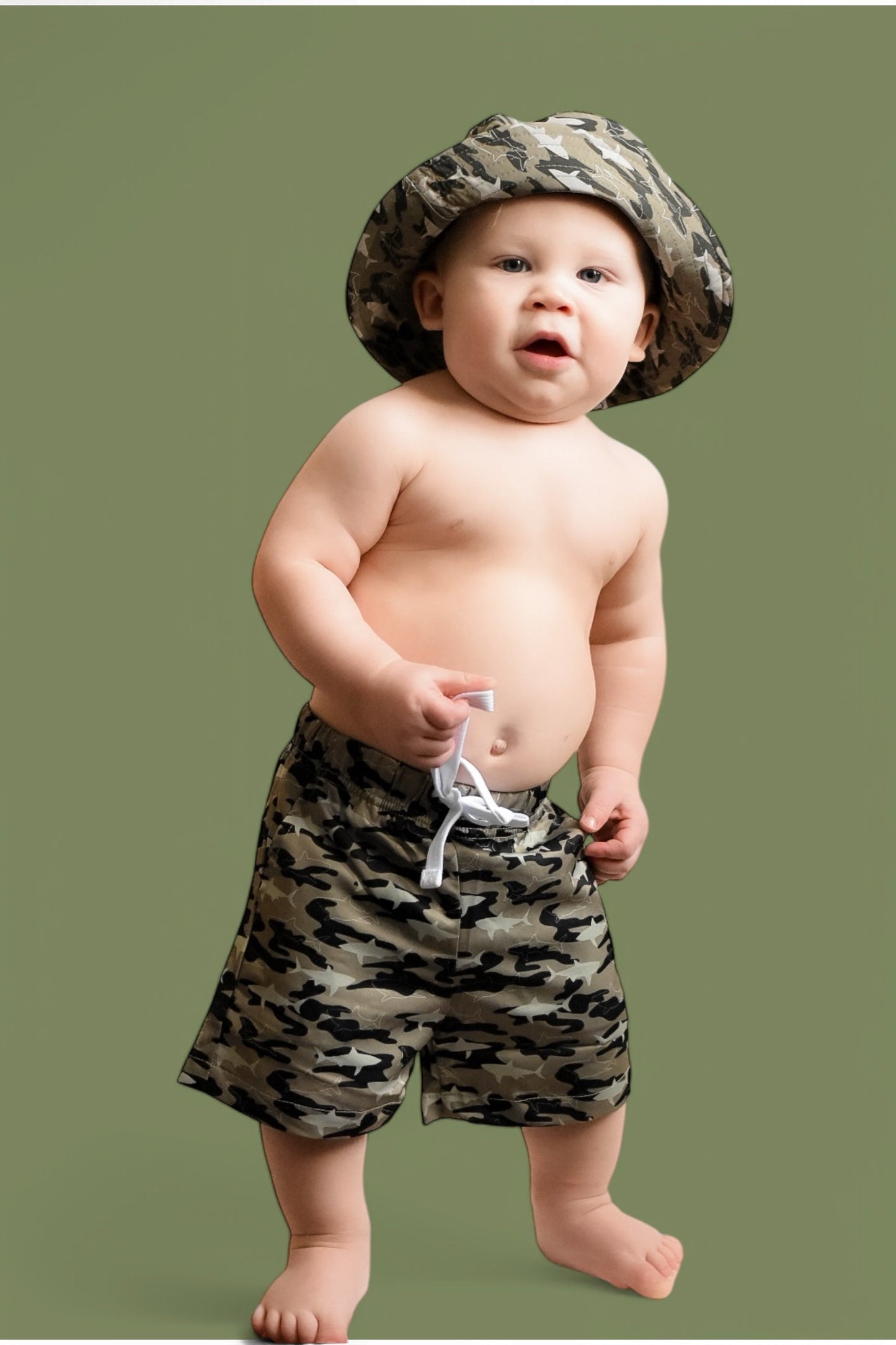 CAMO SHARK BOY'S DREAM SWIM TRUNKS