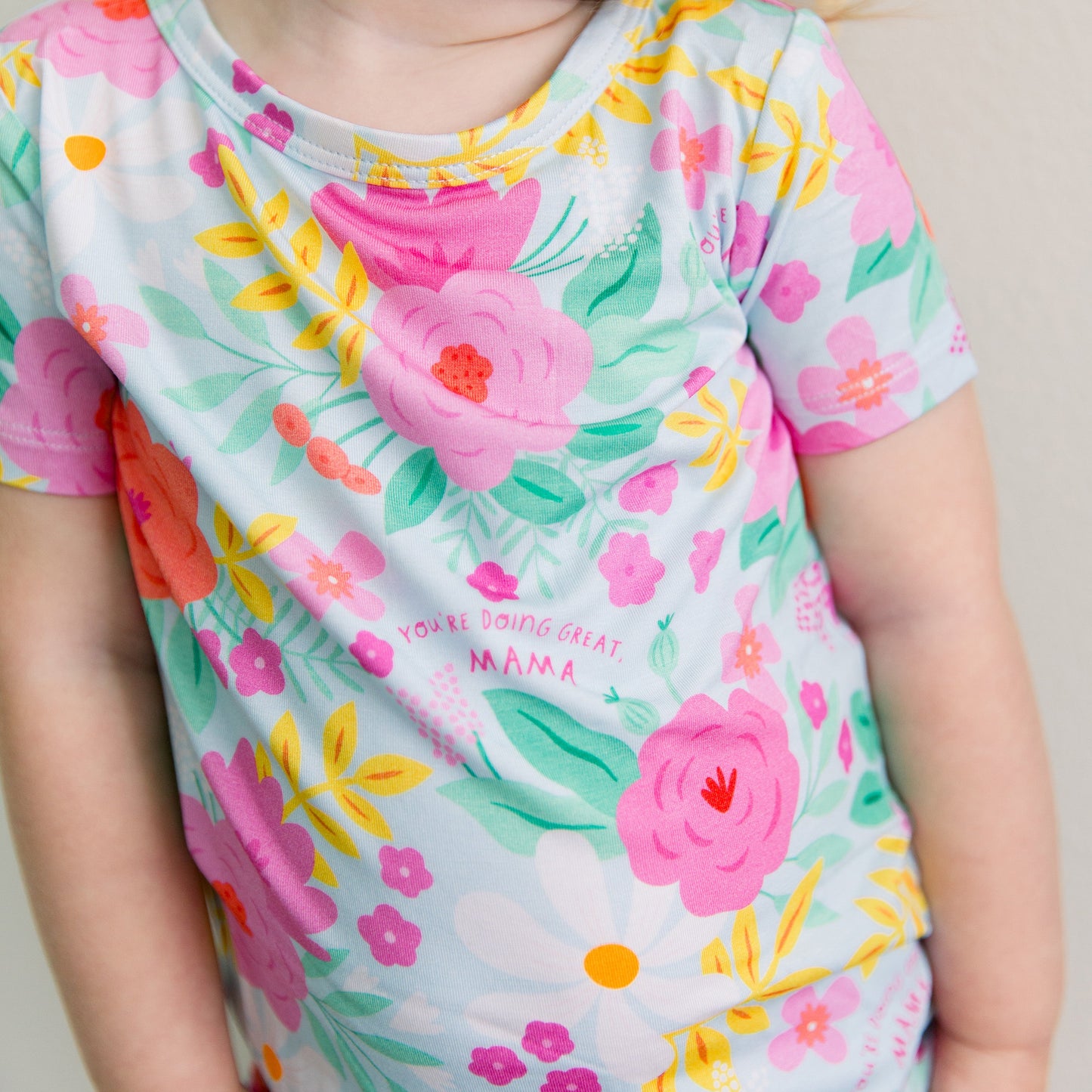 The Second-Skin 2-Piece Pajama | Flower Power | "You're Doing Great, Mama"