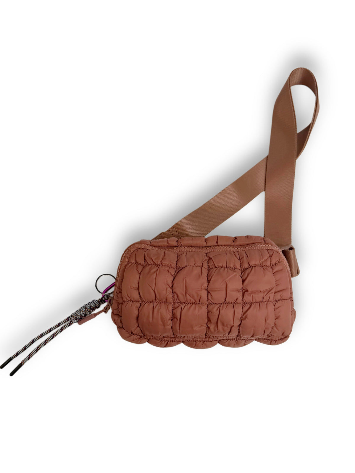 Puff Iris Crossbody Bag (1140-21#) - Adjustable Strap and Zipper Closure - By Iris & Rainbow