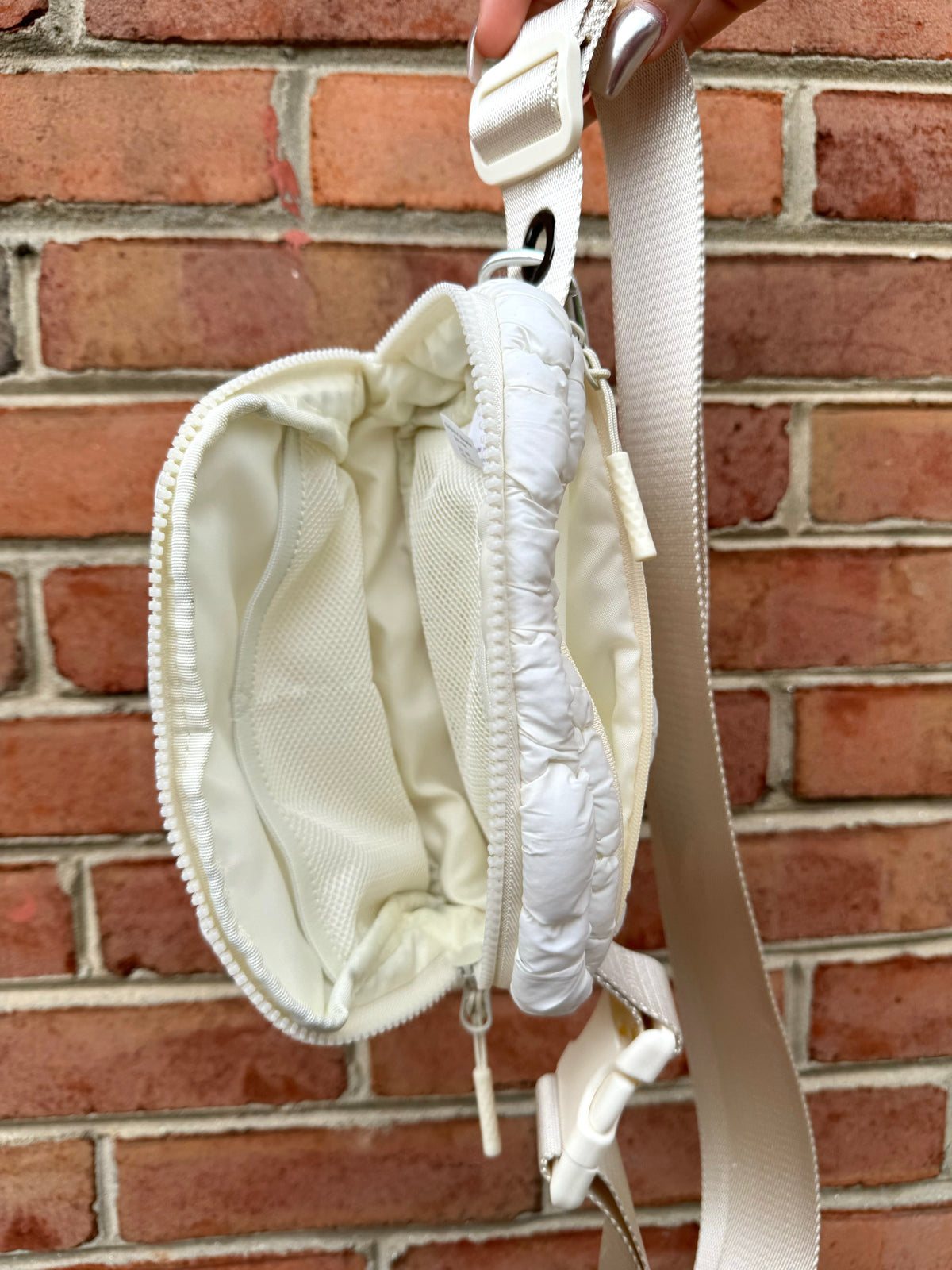 Puff Iris Crossbody Bag (1140-21#) - Adjustable Strap and Zipper Closure - By Iris & Rainbow