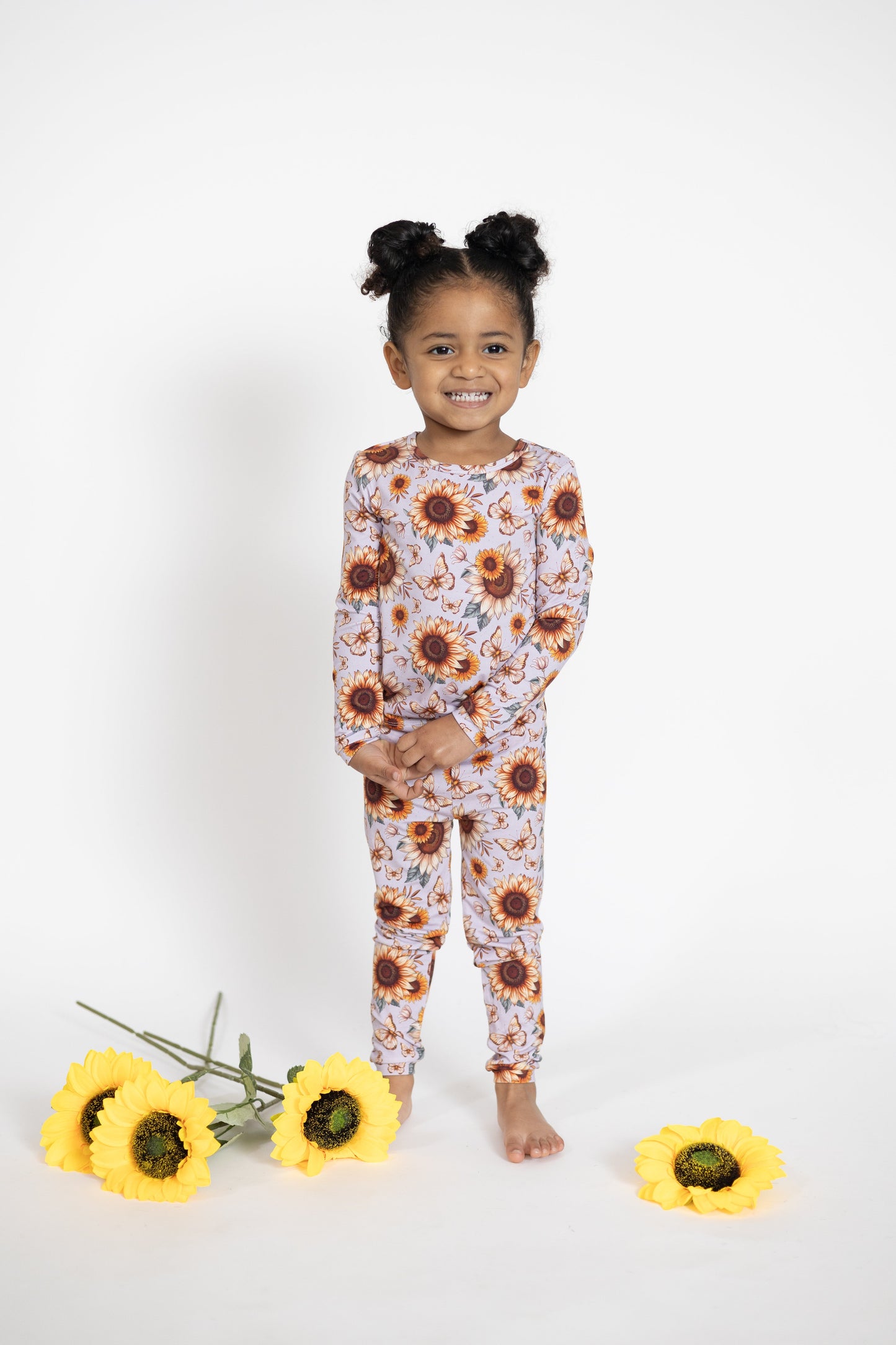 Sunflower Garden 2pc Long Sleeve Pajamas