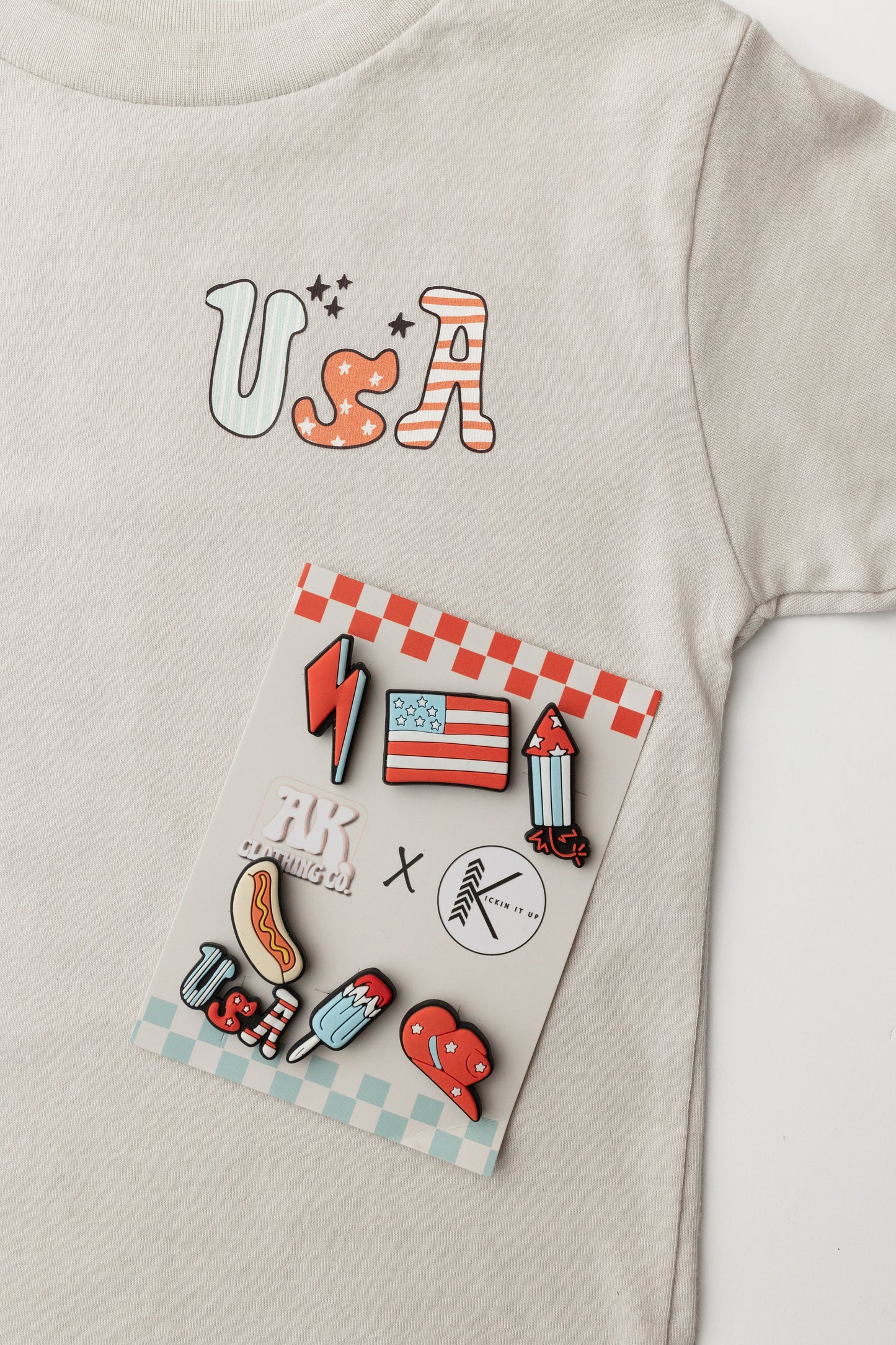 USA retro graphic tee- AK x KIU collab