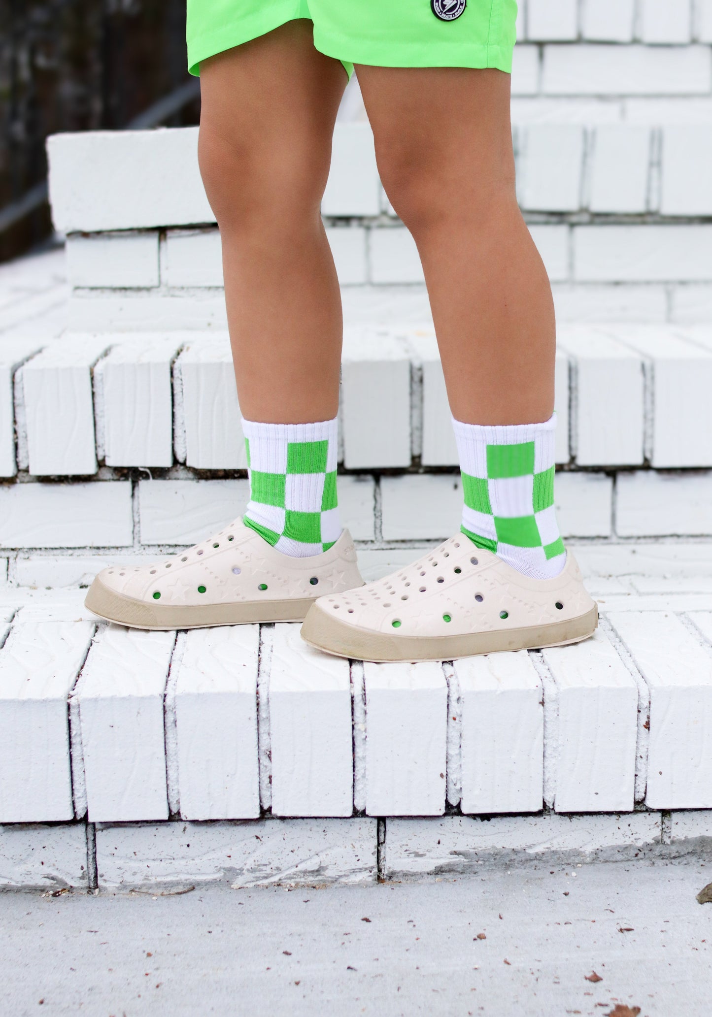 Lime Green Checker