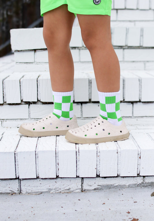 Lime Green Checker