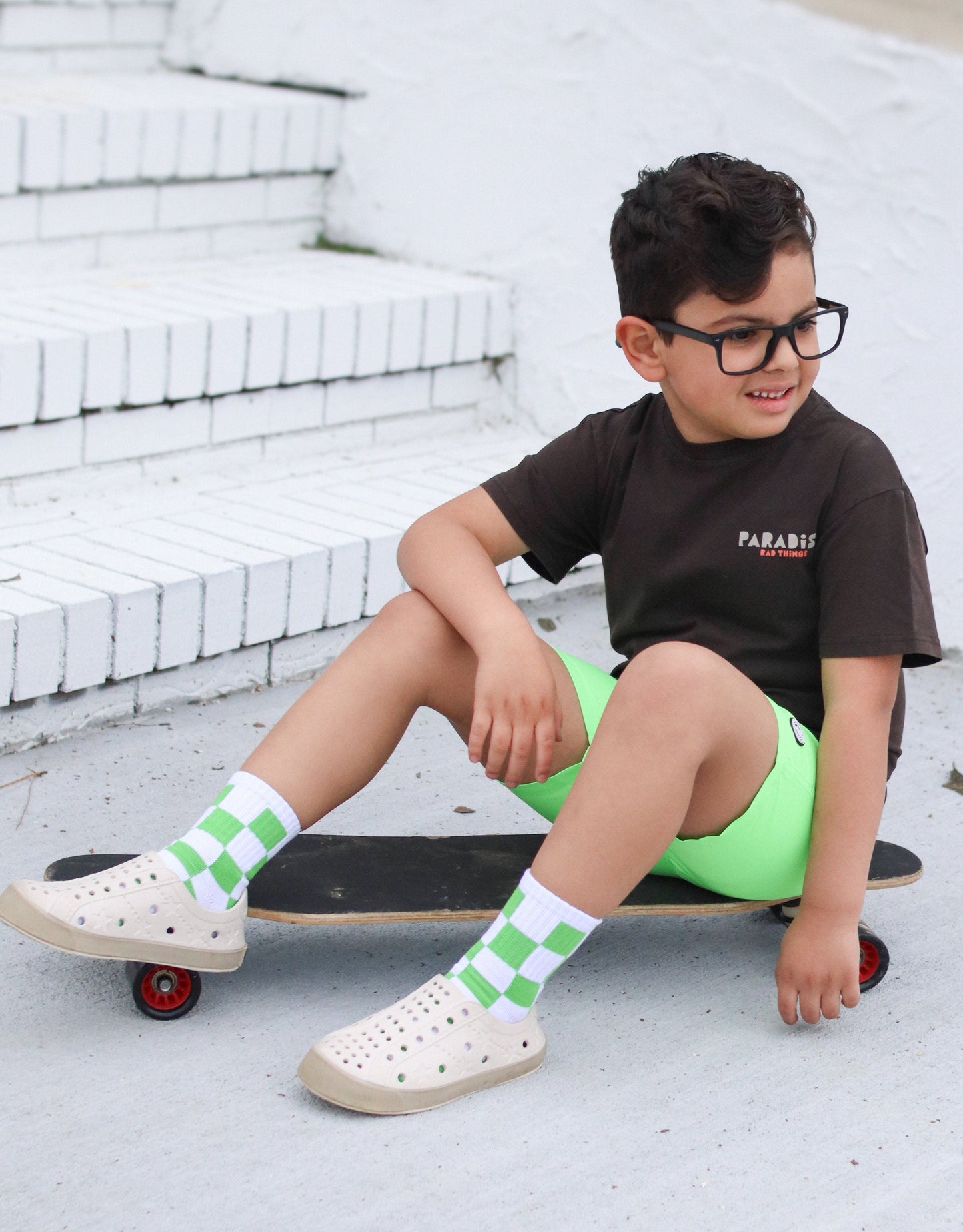 Lime Green Checker