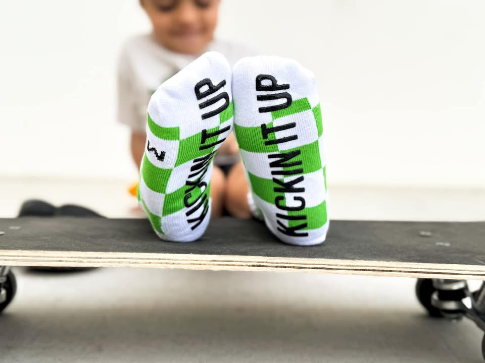 Lime Green Checker