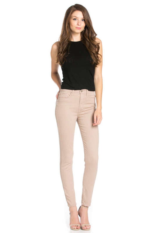 That's Jean-ius High Waisted Skinny Jeans in Tan