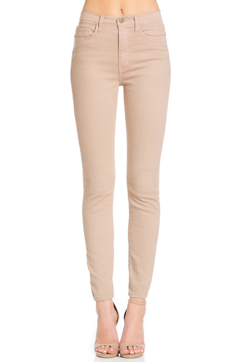 That's Jean-ius High Waisted Skinny Jeans in Tan