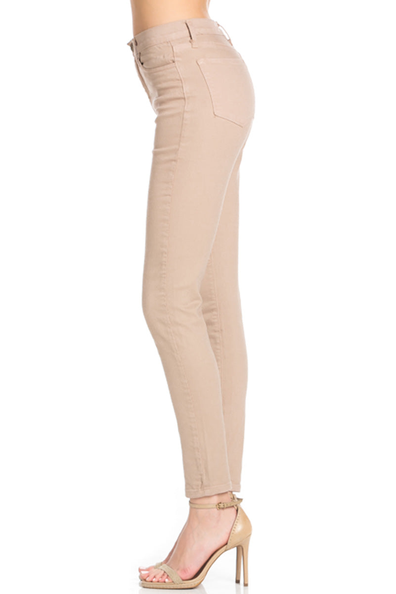 That's Jean-ius High Waisted Skinny Jeans in Tan