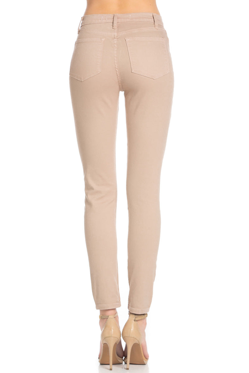 That's Jean-ius High Waisted Skinny Jeans in Tan