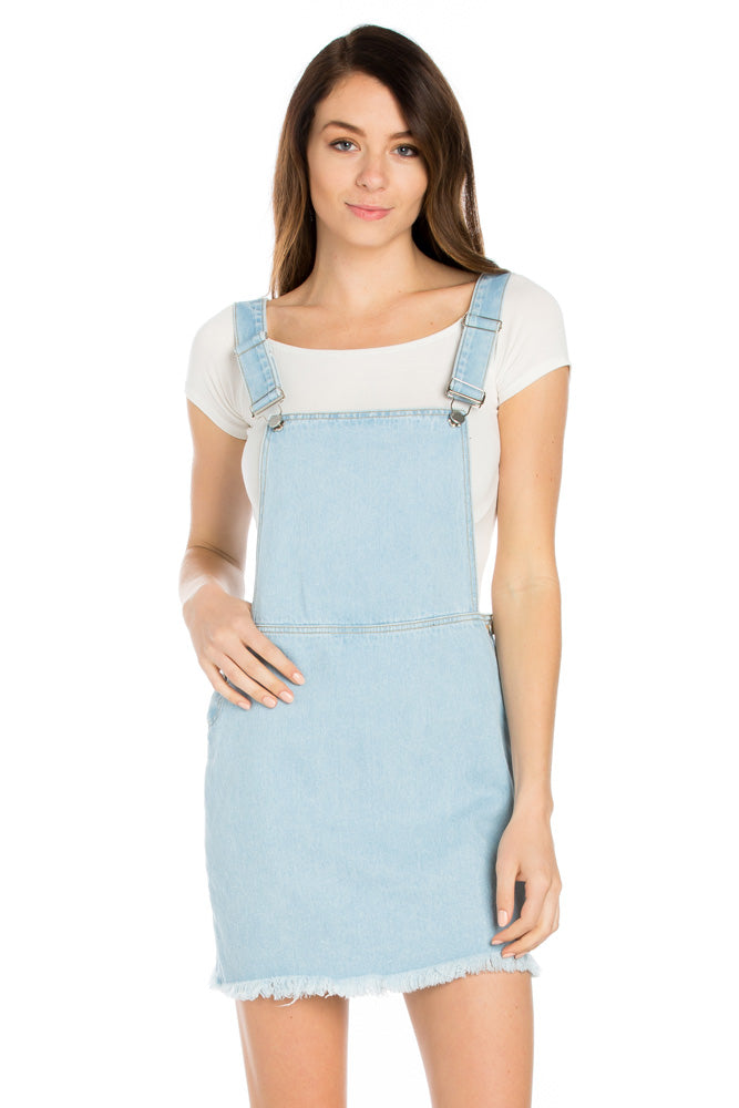 Hit The Road Jack Skirt Overalls Dark Wash