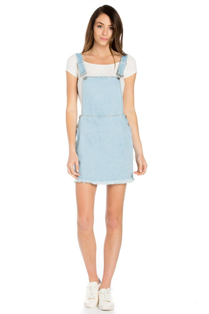 Hit The Road Jack Skirt Overalls Dark Wash
