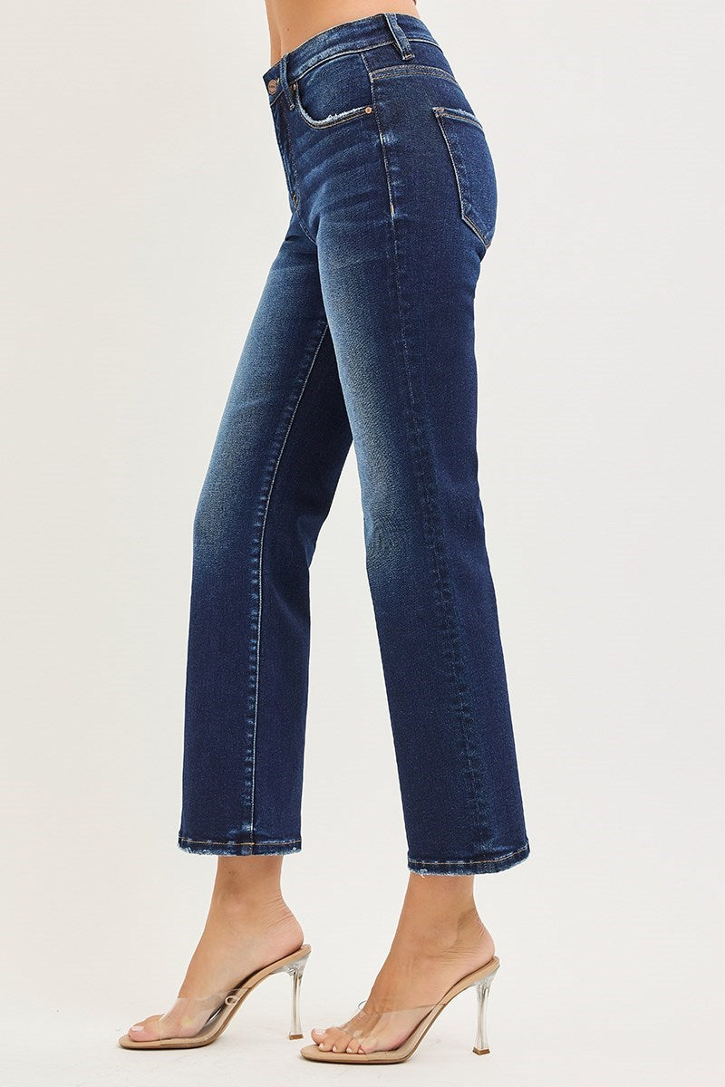 Risen: TUMMY CONTROL HIGH RISE CROP BOOTCUT JEANS