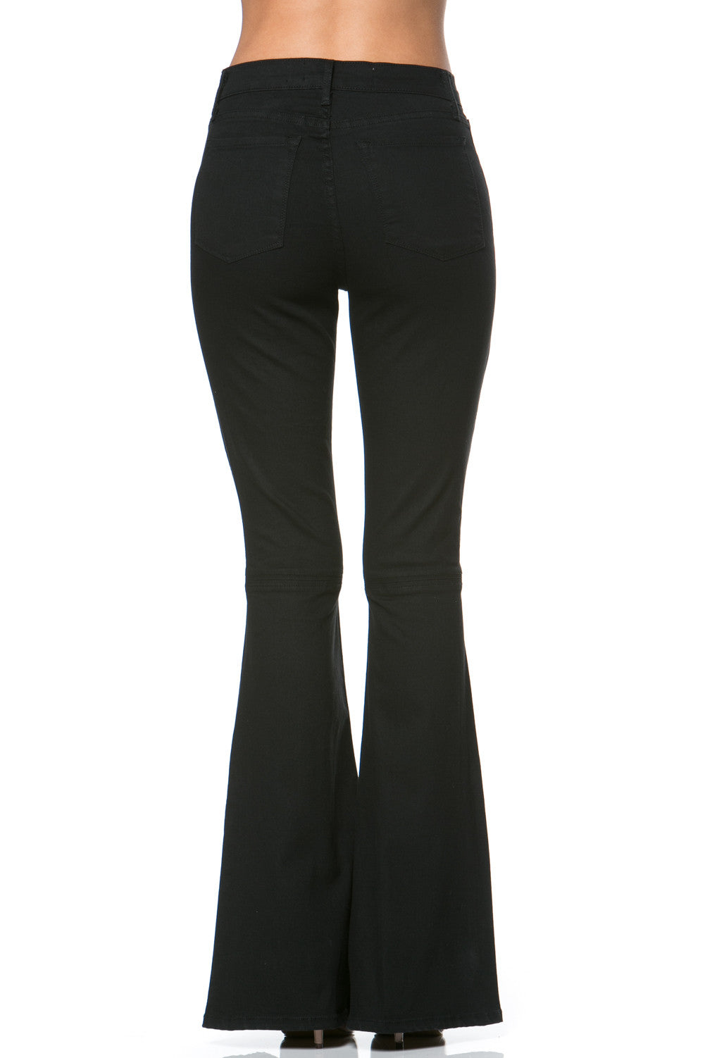 Stepping Out Mid-Rise Denim Flare Jeans