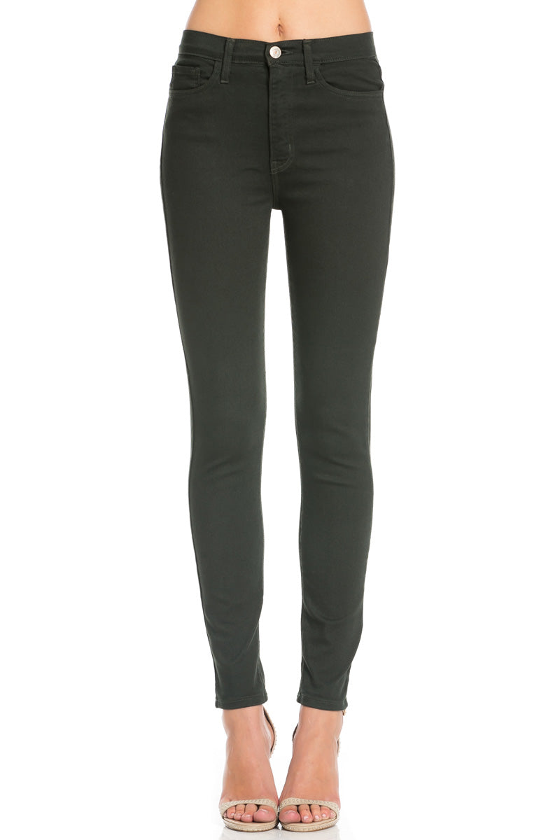 That's Jean-ius High Waisted Skinny Jeans in Olive
