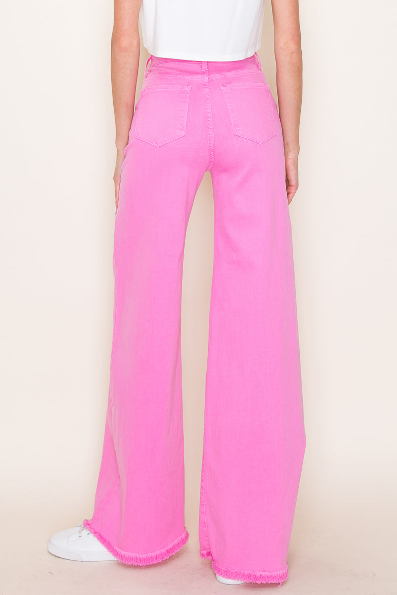 505 Wide Leg Denim Jeans in Latte