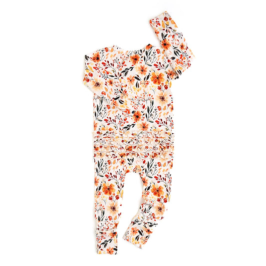 Gigi and Max: Phoebe Ruffle Bamboo Zippy Romper