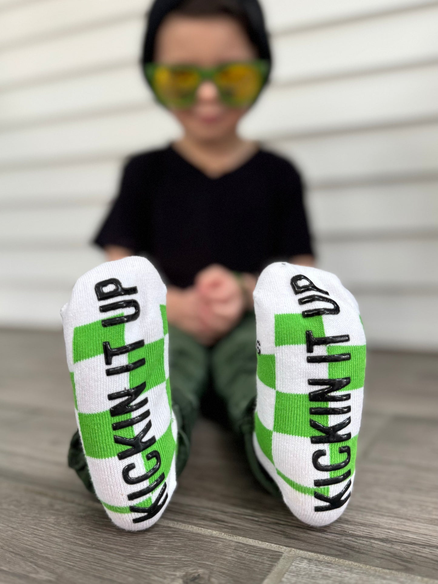 Lime Green Checker
