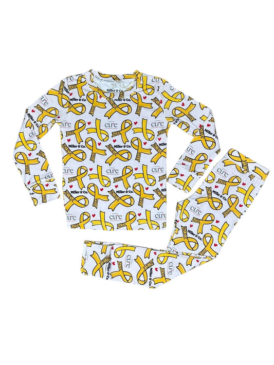 Bamboo Two Piece Pajama Set, Cure Childhood Cancer