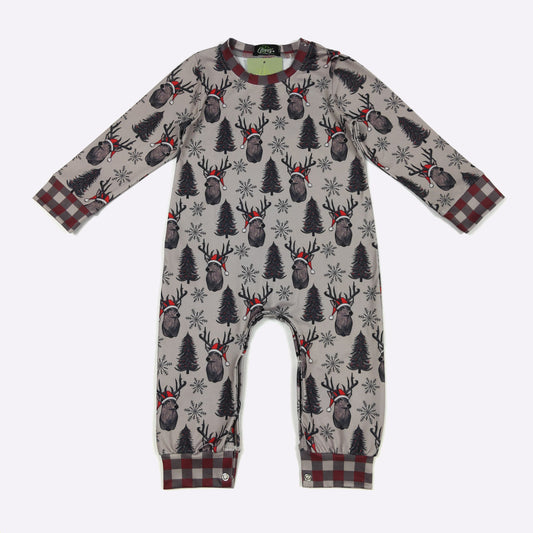 Santa Hat Deer Romper