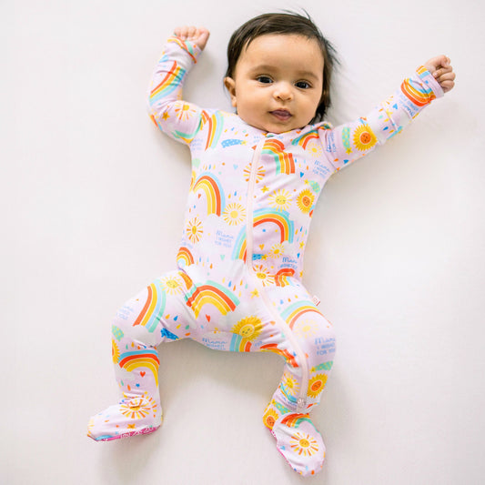 The Second-Skin Footie | Here Comes the Sunshine (Pink) | "Mama, I Wished for You"