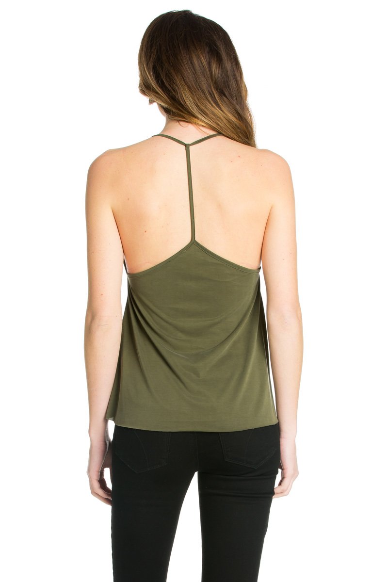 Criss Cross Front T-Back Tank Top