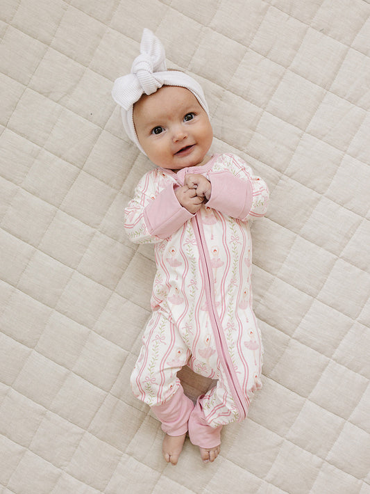 Bamboo Zip Romper | Little Ballerina