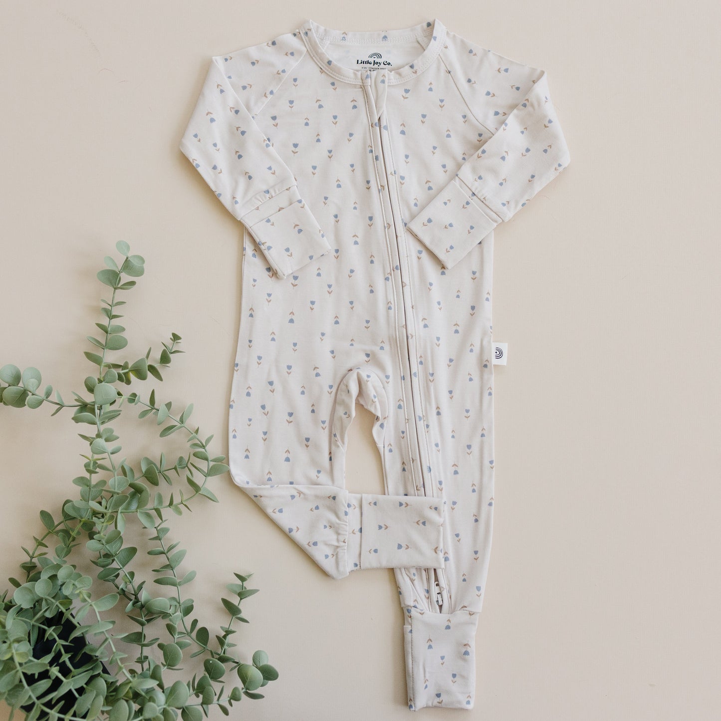 Tiny Tulips Bamboo Zippy Romper