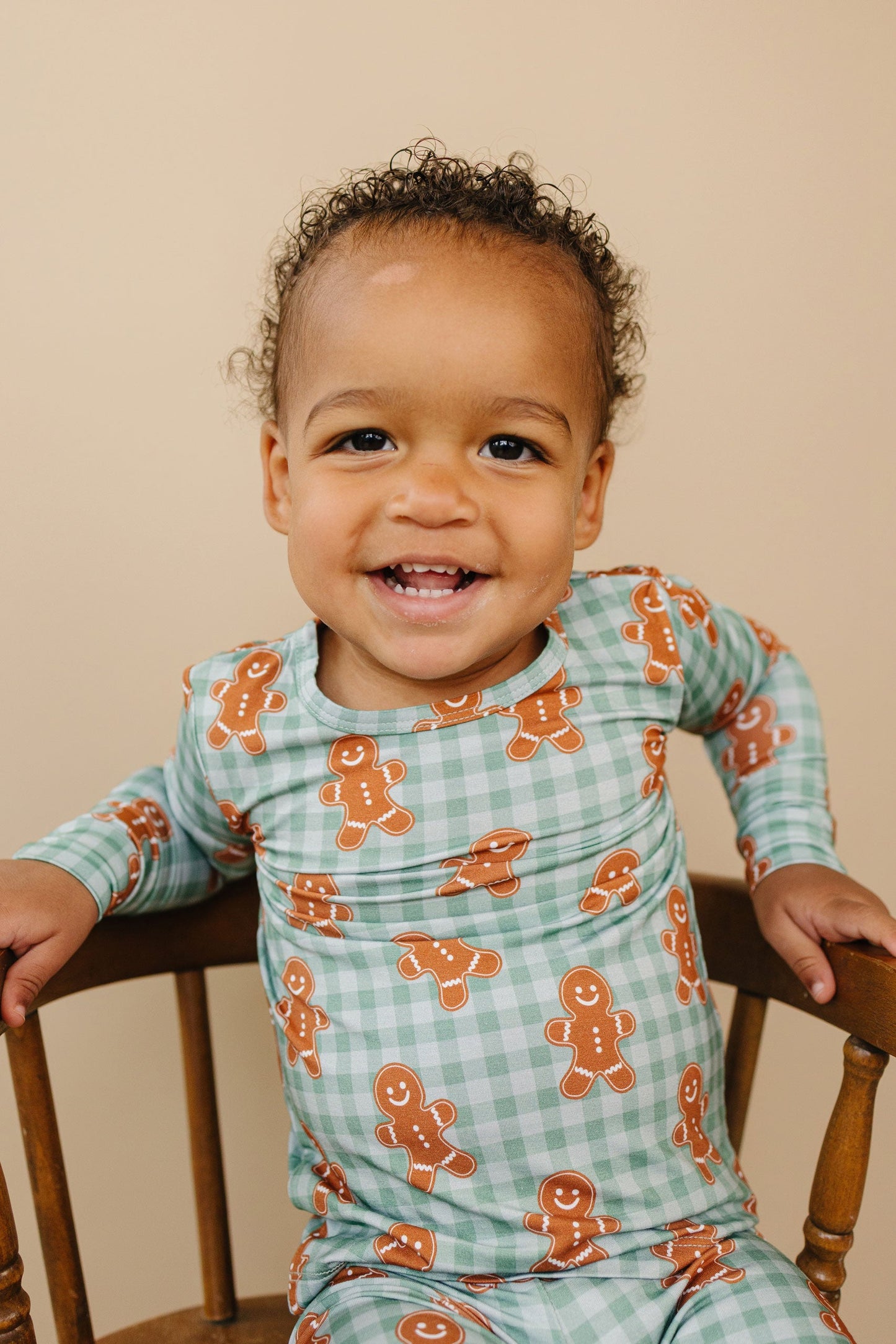 Bamboo Two Piece Set | Gingerbread Gingham