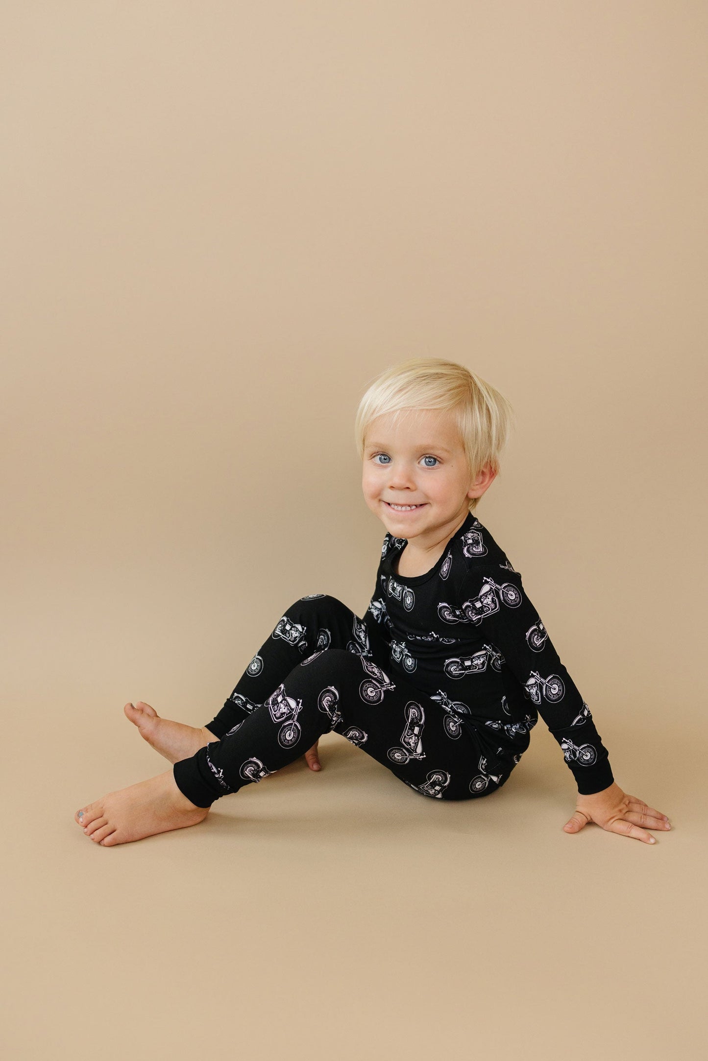 Bamboo Two Piece Set | Born to Ride Black