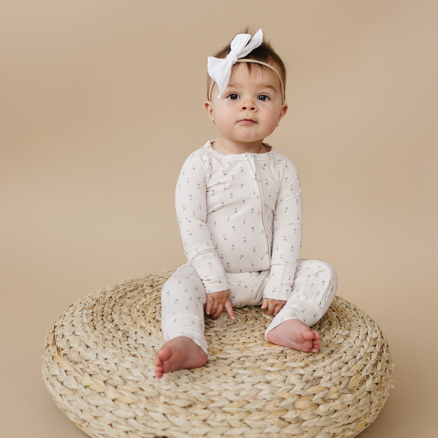 Tiny Tulips Bamboo Zippy Romper