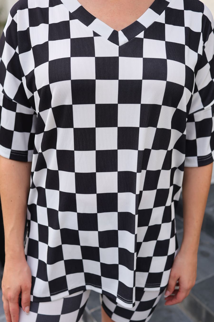 All Day Biker Set- Checkerboard Checkered