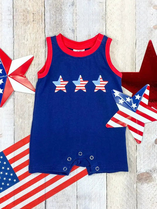 Navy Star of the Show Short Romper