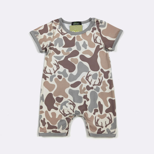 Antler Camo Print Romper