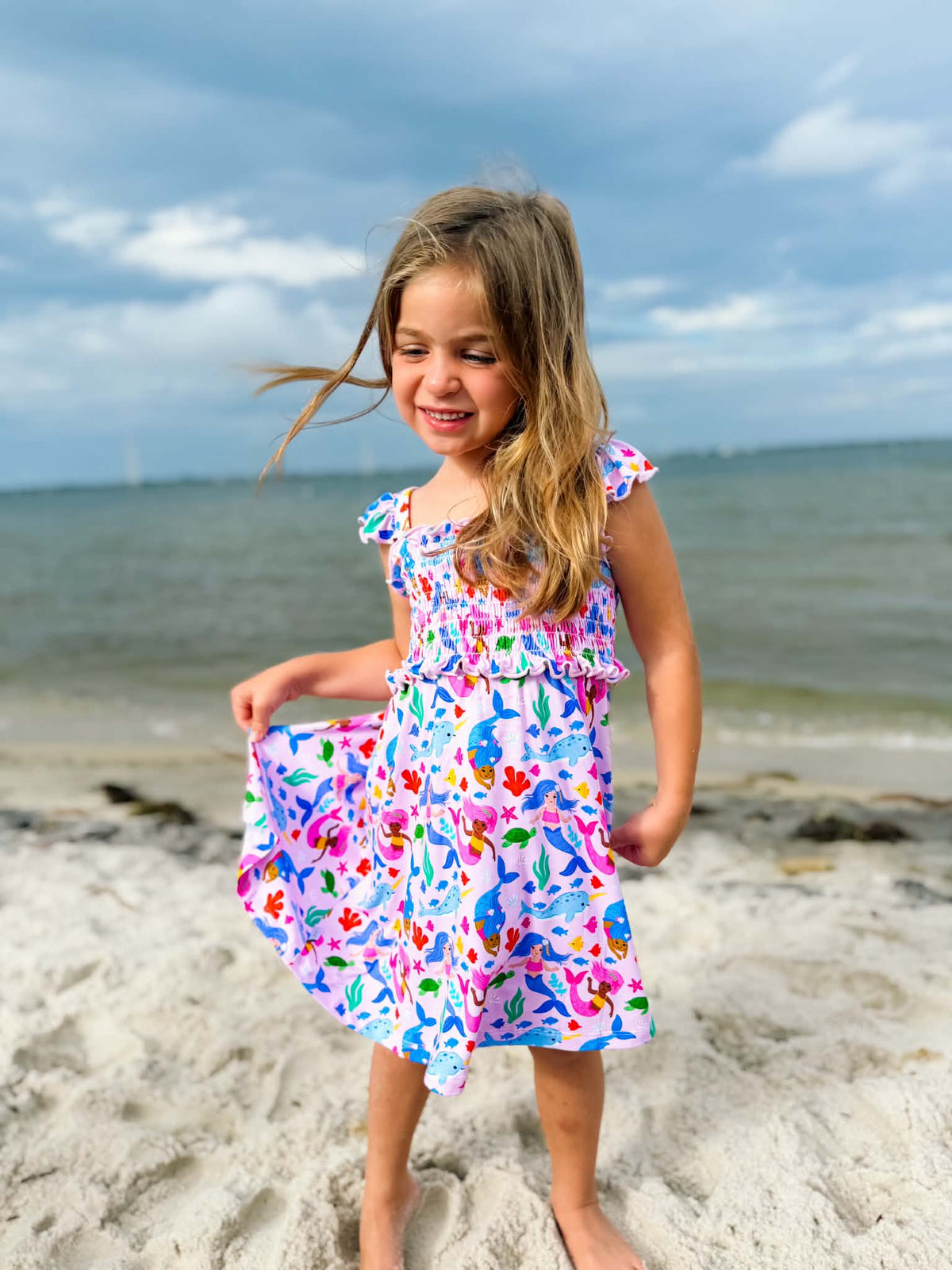 Mermaid Smocked Dress